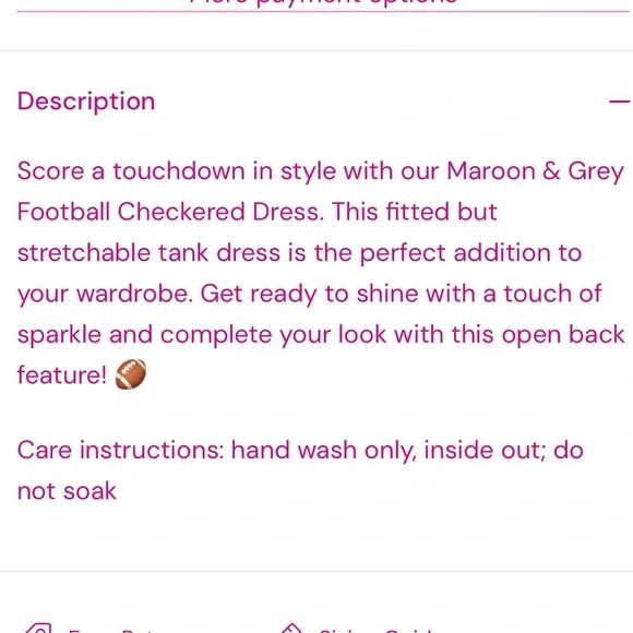 NWOT Queen of Sparkles Football Checkered Dress - Picture 2 of 12